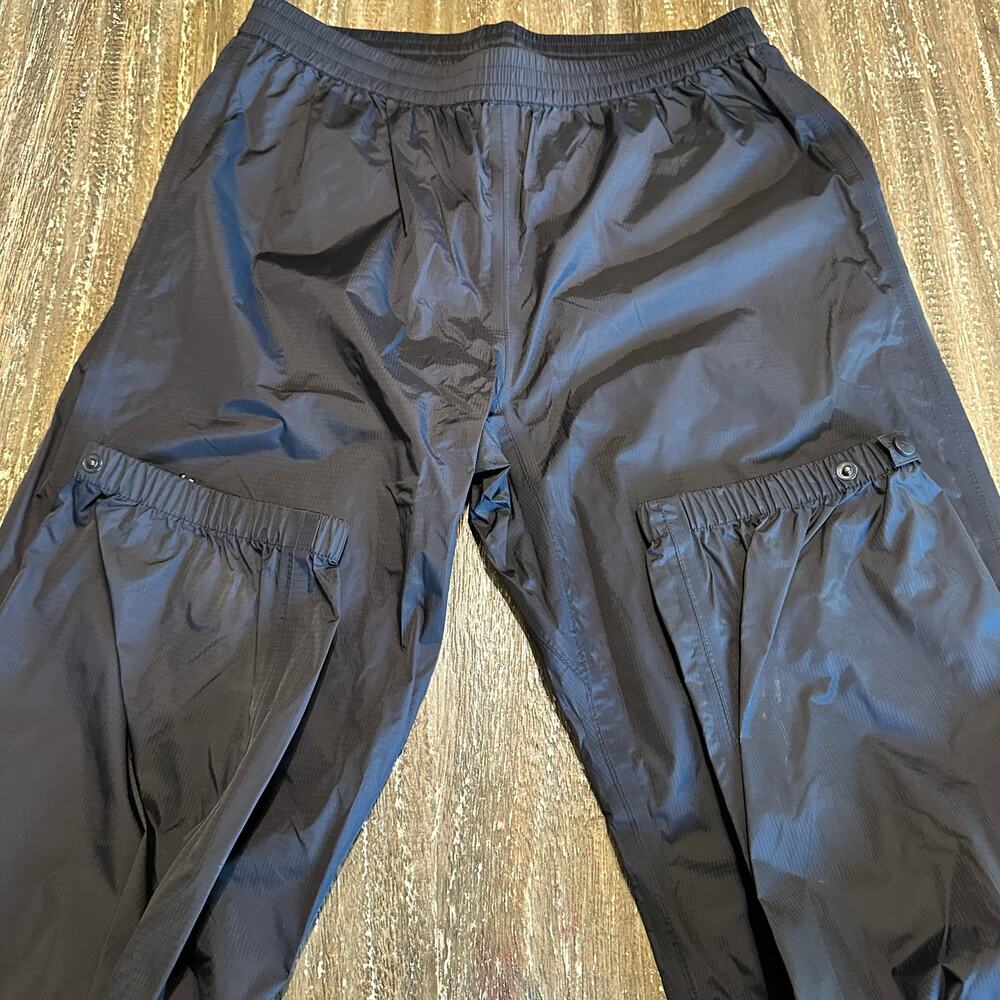 Marmot PreCip Waterproof Rain Pants Hiking Shell Black Elastic F5458 Mens Size L